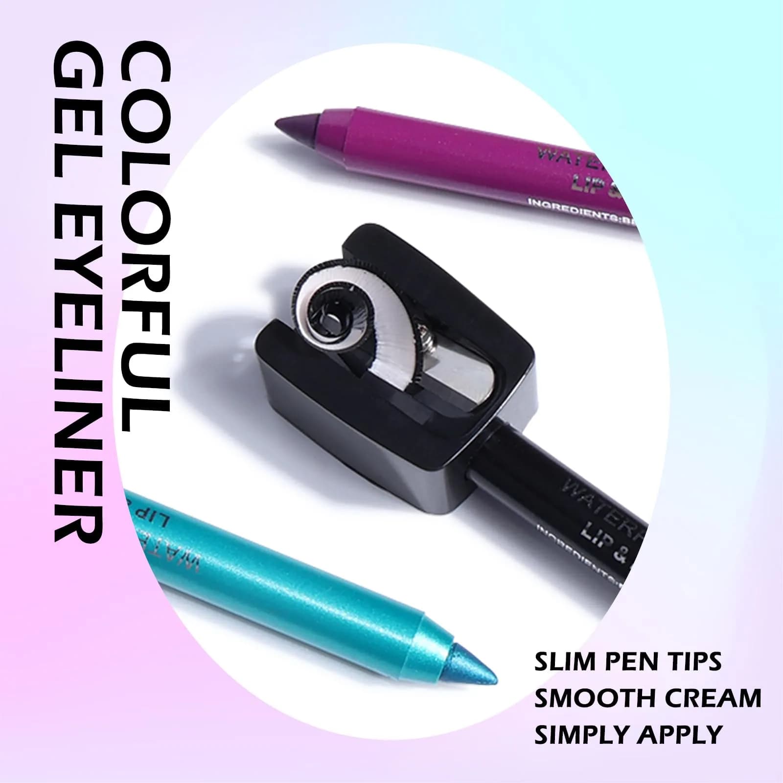 Ownest 6 Colors Eyeliner Gel Pencil Set B | Waterproof & Smudge-Proof for Professional Eye Makeup - view 3