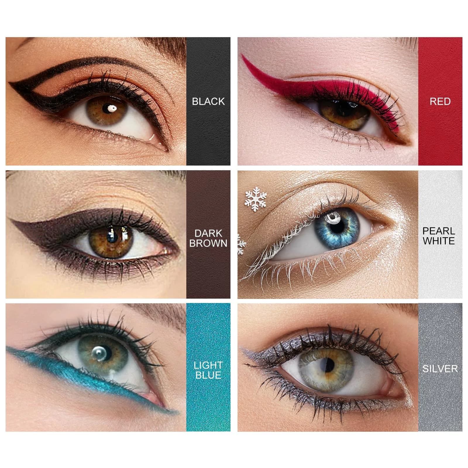 Ownest 6 Colors Eyeliner Gel Pencil Set A | Waterproof & Smudge-Proof for Professional Eye Makeup - view 2