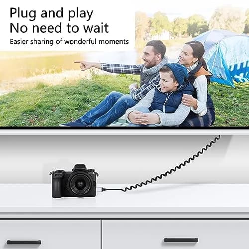 RIIEYOCA 90 Degree UHD 4K Mini HDTV Male to HDTV Male Coiled Cable Supports 4K@60Hz,1080p,ARC,3D,Stretchable to 1.5M/5FT thumbnail 5