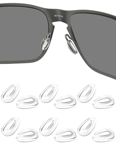HILEEN Clear Replacement Nose Pads for Oakley Eyeglasses | 6 Pairs (13mm x 8mm) thumbnail 1