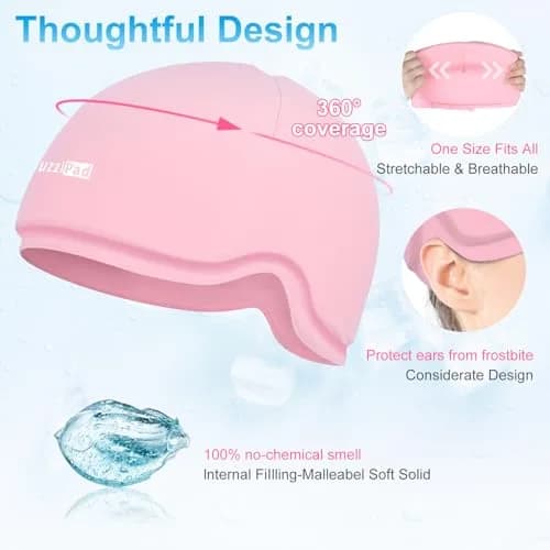 SUZZIPAD Chemo Cooling Cap for Chemotherapy Care, Pink, One Size | 360° Full-Head Cold Therapy thumbnail 4