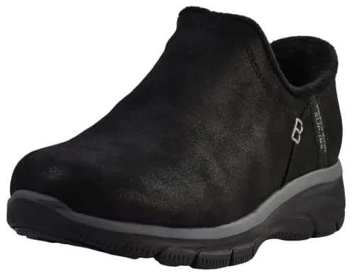 Skechers Women's Easy Going-Modern Hour Slip-In Ankle Boot, Black, 8.5 | Vegan Leather & Faux Fur Comfort thumbnail 1