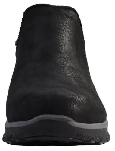 Skechers Women's Easy Going-Modern Hour Slip-In Ankle Boot, Black, 8.5 | Vegan Leather & Faux Fur Comfort thumbnail 2