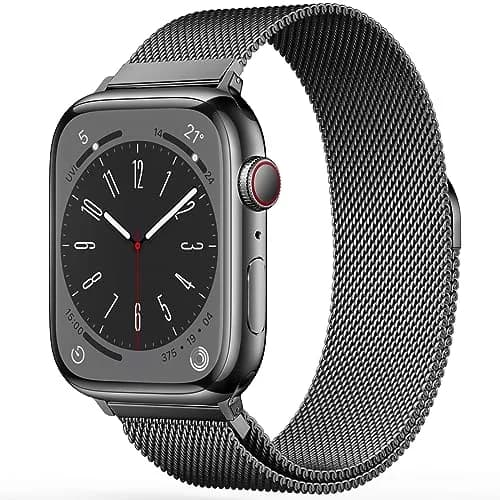 BRG Stainless Steel Loop for Apple Watch 38mm-49mm | Magnetic Clasp Replacement Band for Series Ultra SE 8 7 6 5 4 3 2 1 thumbnail 1