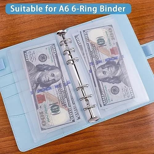 Antner A6 Binder Pockets 6.9 x 4.1 Inches (17.5 x 10.4 cm) — 12-Pack Zipless Clear PVC thumbnail 4