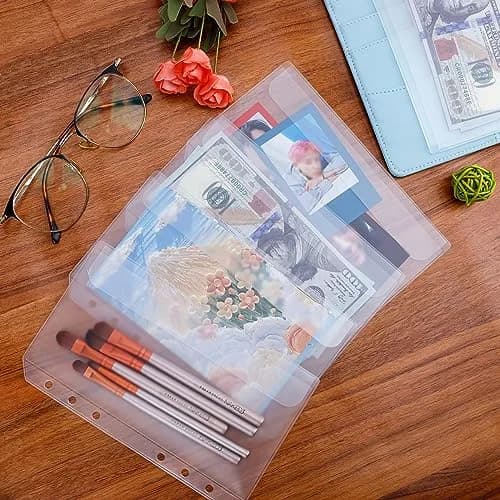 Antner A6 Binder Pockets 6.9 x 4.1 Inches (17.5 x 10.4 cm) — 12-Pack Zipless Clear PVC thumbnail 7
