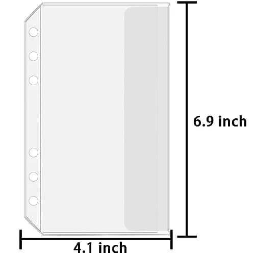Antner A6 Binder Pockets 6.9 x 4.1 Inches (17.5 x 10.4 cm) — 12-Pack Zipless Clear PVC thumbnail 2