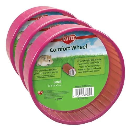 Kaytee Comfort Wheel Small 5.5 Inches (Pack of 3) | Encourages Healthy Exercise for Mice and Dwarf Hamsters thumbnail 1