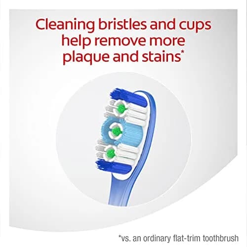 Colgate 360 Adult Toothbrush, Medium (4) Pack | Battery Powered, Red thumbnail 4
