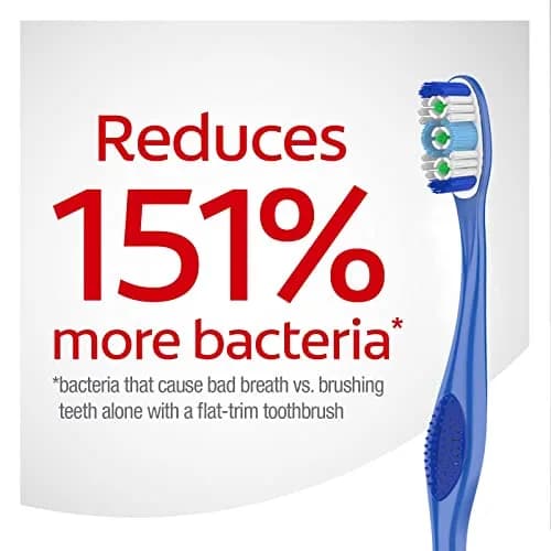 Colgate 360 Adult Toothbrush, Medium (4) Pack | Battery Powered, Red thumbnail 7