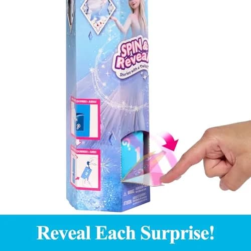 Mattel Disney Frozen Elsa Fashion Doll Set, Spin & Reveal with 11 Surprises, Inspired by the Movie thumbnail 5