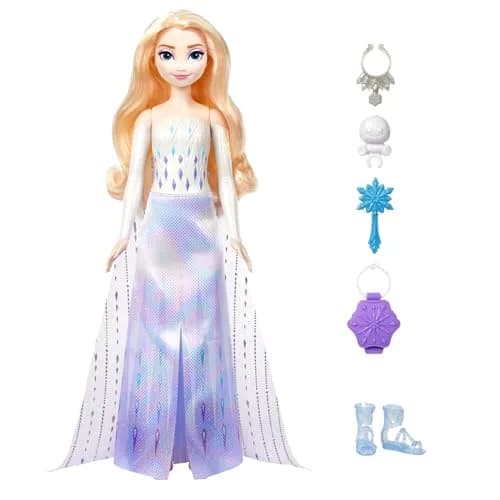 Mattel Disney Frozen Elsa Fashion Doll Set, Spin & Reveal with 11 Surprises, Inspired by the Movie thumbnail 7