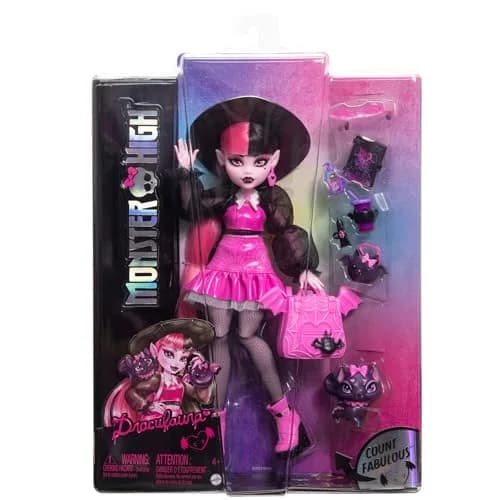 Monster High Draculaura Doll with Pet Count Fabulous & Accessories | 5.91 inch (15 cm) Doll thumbnail 6