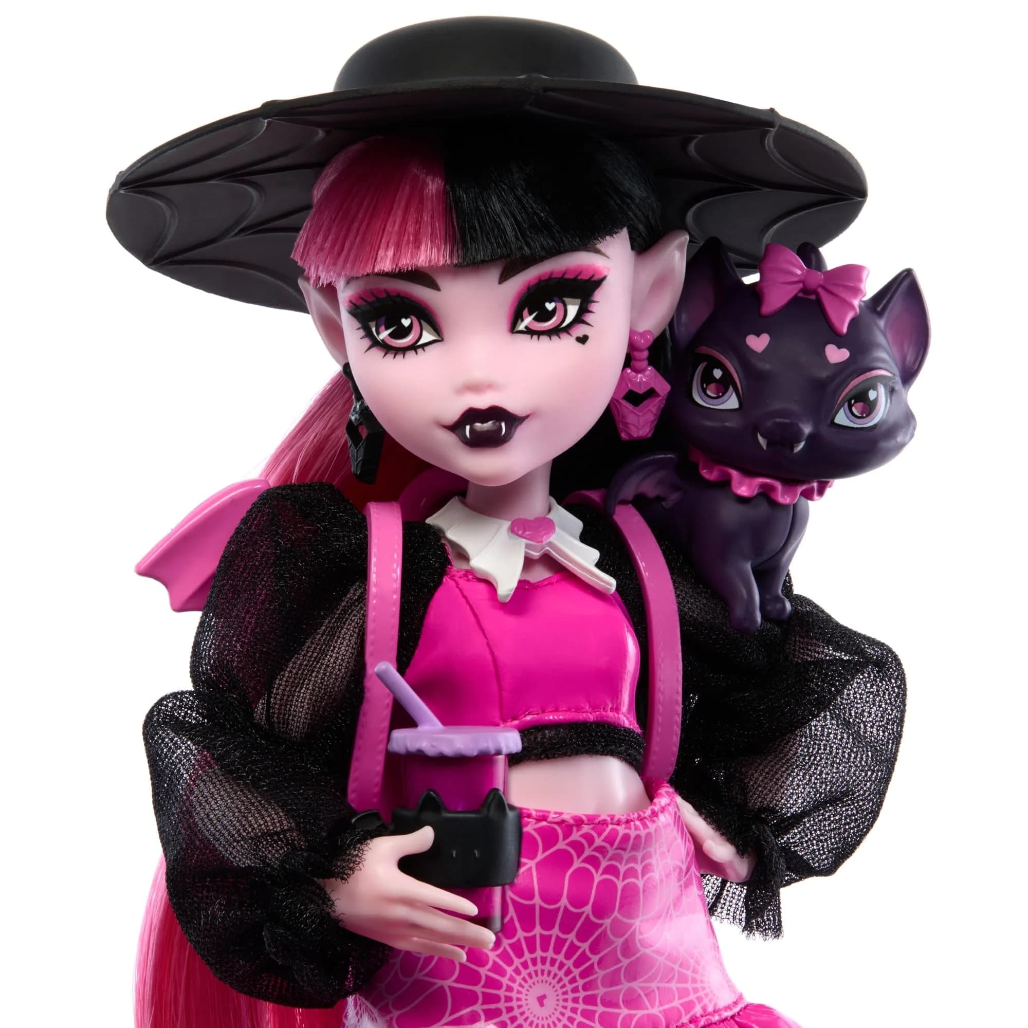 Monster High Draculaura Doll with Pet Count Fabulous & Accessories | 5.91 inch (15 cm) Doll - view 3