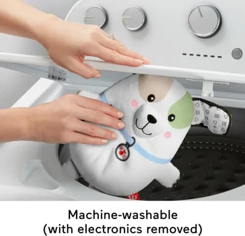 Fisher-Price Calming Vibes Puppy Soother Plush Sound Machine 18cm (7.13 inches) | Soothes Newborns with Music, Sounds & Vibrations thumbnail 5