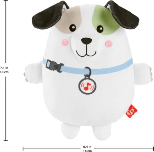 Fisher-Price Calming Vibes Puppy Soother Plush Sound Machine 18cm (7.13 inches) | Soothes Newborns with Music, Sounds & Vibrations thumbnail 6