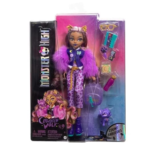 Monster High Clawdeen Wolf Doll with Pet Dog Crescent & Accessories | 6-inch Scale thumbnail 6