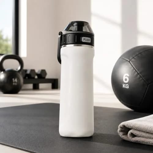SipX™ Premium Stainless Steel Water Bottle with Straw Lid 18 oz | Triple Insulated, Leakproof, BPA-Free, White thumbnail 5