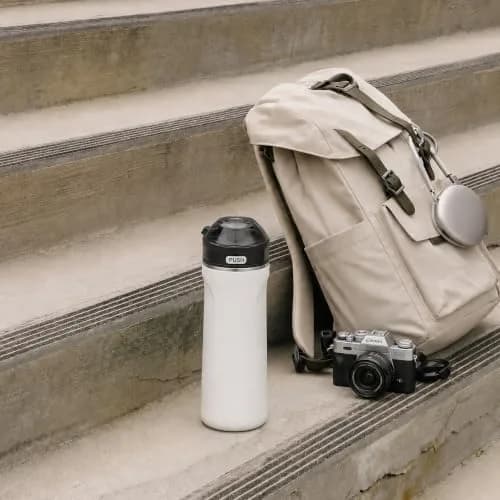 SipX™ Premium Stainless Steel Water Bottle with Straw Lid 18 oz | Triple Insulated, Leakproof, BPA-Free, White thumbnail 6