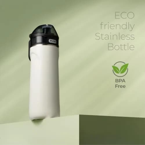 SipX™ Premium Stainless Steel Water Bottle with Straw Lid 18 oz | Triple Insulated, Leakproof, BPA-Free, White thumbnail 3