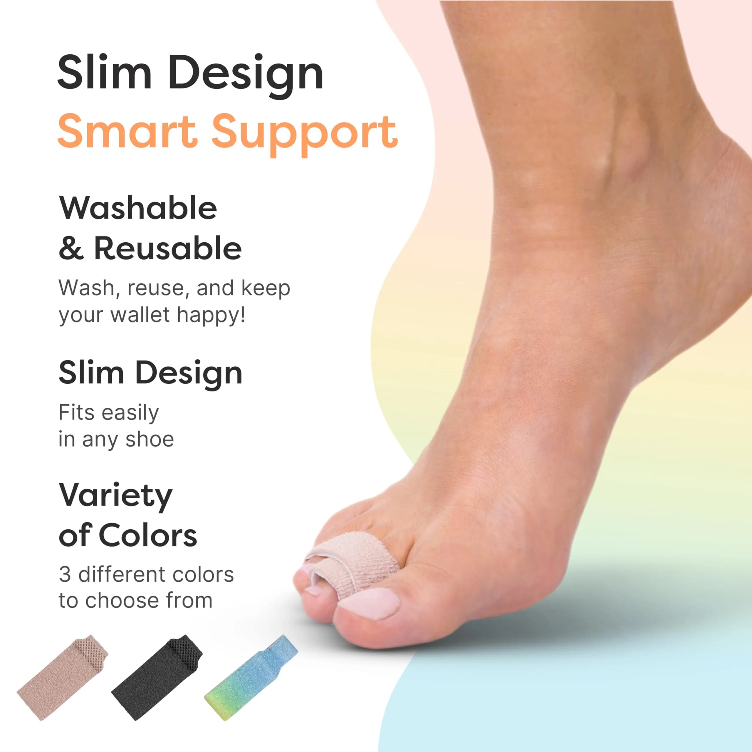 ZenToes Hammer Toe Straightener & Buddy Wraps, 8 Ct | Gentle Toe Support for Everyday Comfort - view 5