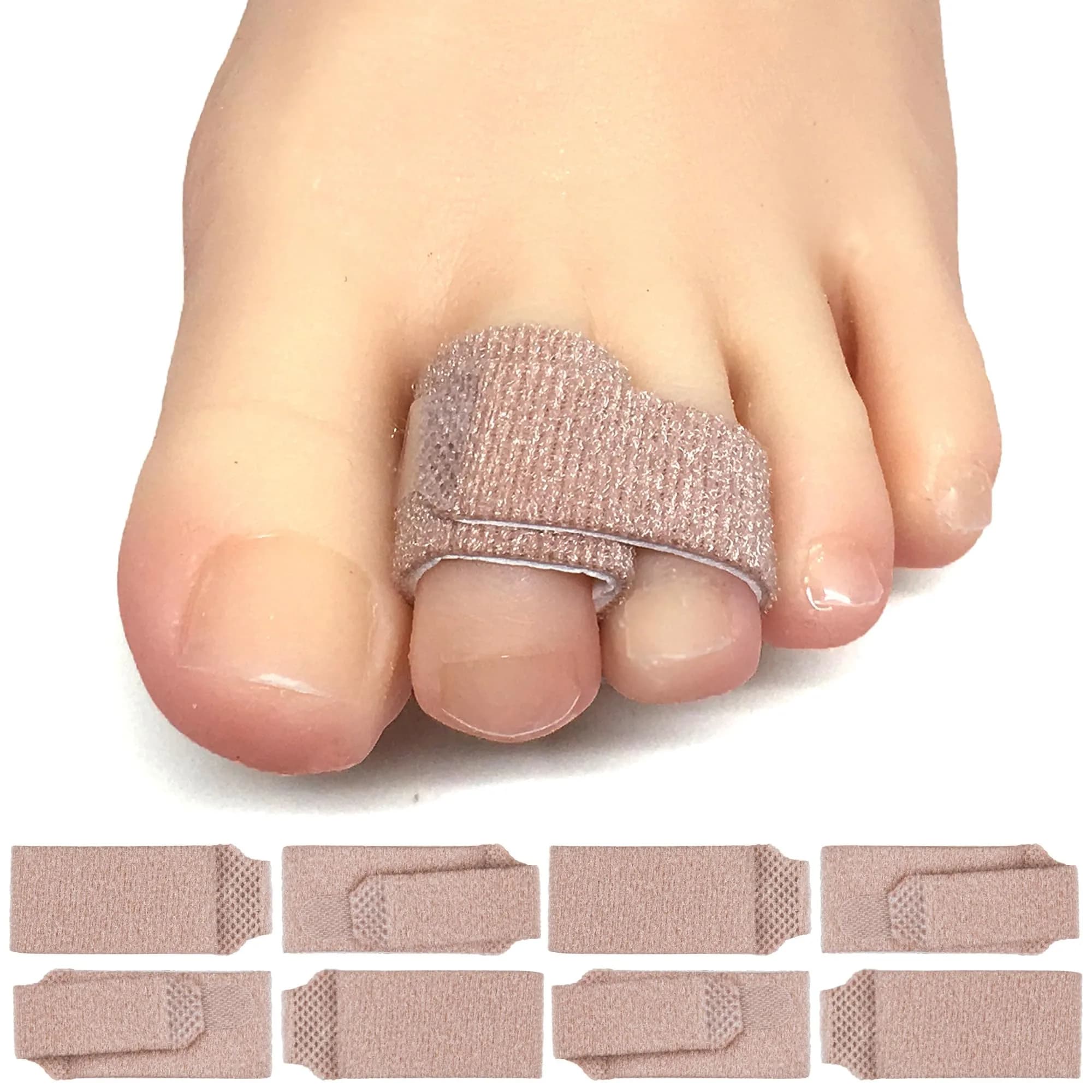 ZenToes Hammer Toe Straightener & Buddy Wraps, 8 Ct | Gentle Toe Support for Everyday Comfort - main product image