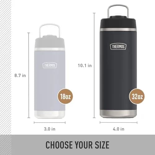 THERMOS ICON SERIES Stainless Steel Water Bottle with Straw Lid 32 Ounce | Keeps Drinks Cold 24H thumbnail 5