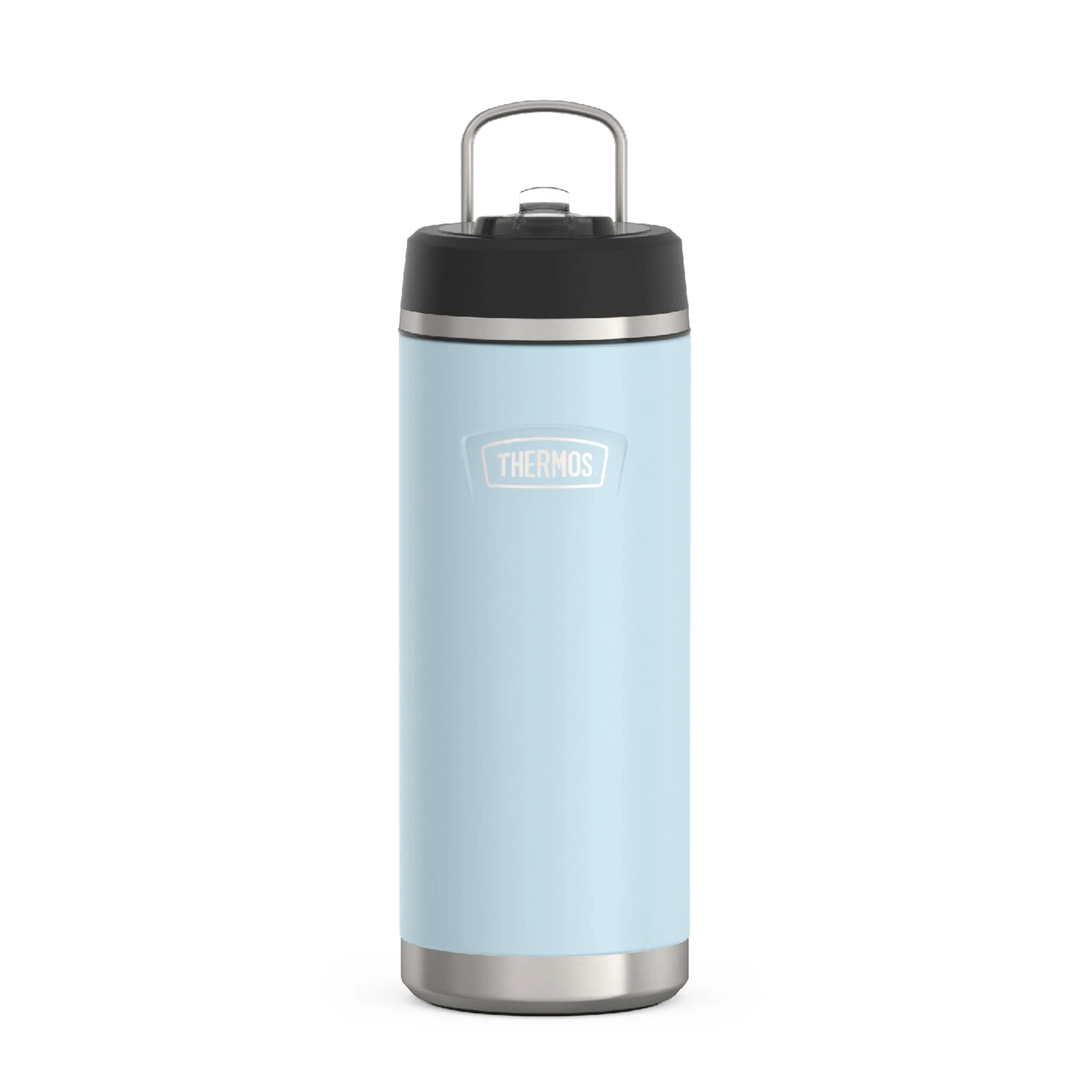 THERMOS ICON SERIES Stainless Steel Water Bottle with Straw Lid 32oz | Keeps Drinks Cold 24H — Glacier