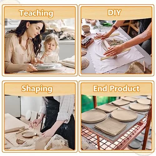 Sasylvia 20 Pcs Wood Clay Rolling Pin Guides, 3mm-12mm Thickness | Essential for Even Clay Slabs thumbnail 6