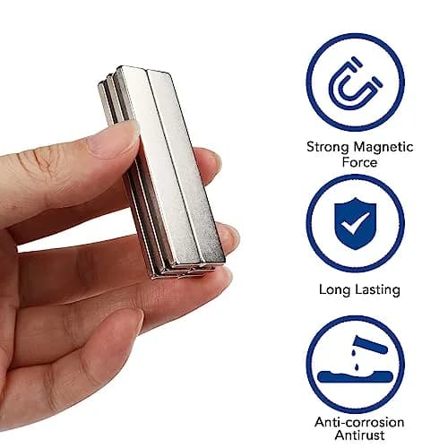 TRYMAG Strong Neodymium Bar Magnets 12 Pack 60x10x3mm | Powerful Rare Earth Magnets with Adhesive thumbnail 4