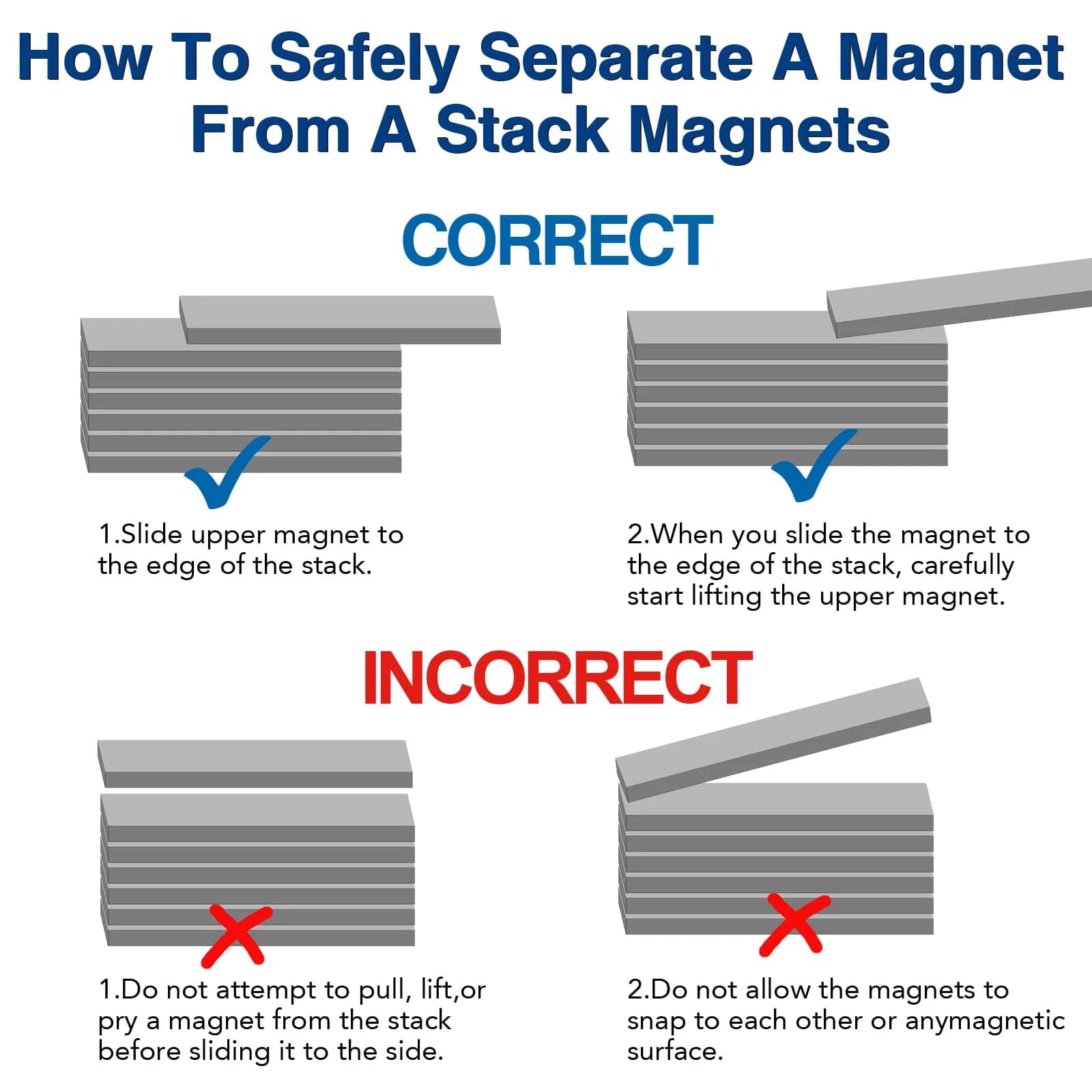 TRYMAG Strong Neodymium Bar Magnets 12 Pack 60x10x3mm | Powerful Rare Earth Magnets with Adhesive - view 6