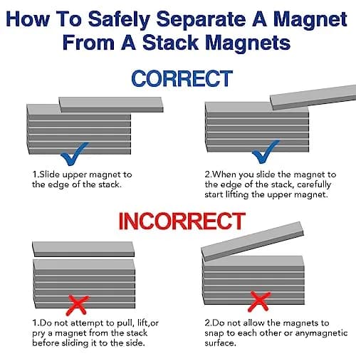 TRYMAG Strong Neodymium Bar Magnets 12 Pack 60x10x3mm | Powerful Rare Earth Magnets with Adhesive thumbnail 6