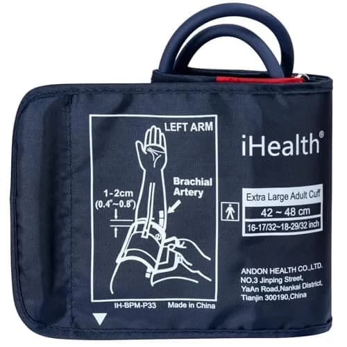 iHealth Extra Large Adult Replacement Blood Pressure Cuff 48cm (18.9") | Clinically Accurate for Big Arms thumbnail 1