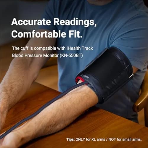 iHealth Extra Large Adult Replacement Blood Pressure Cuff 48cm (18.9") | Clinically Accurate for Big Arms thumbnail 2