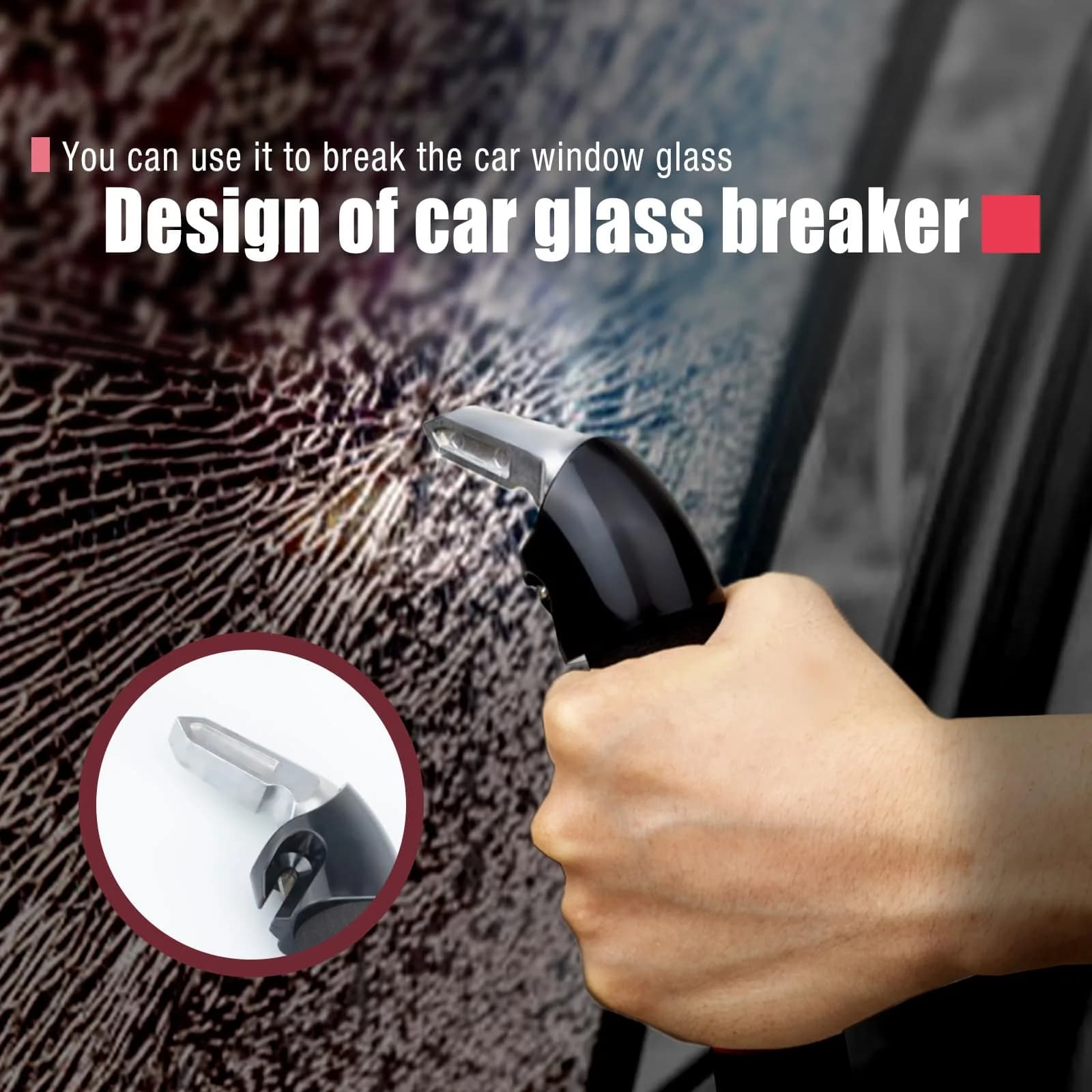 KOUNATSURI Car Door Handle for Elderly Red | 163g (5.75oz) Assist Support Bar - view 6