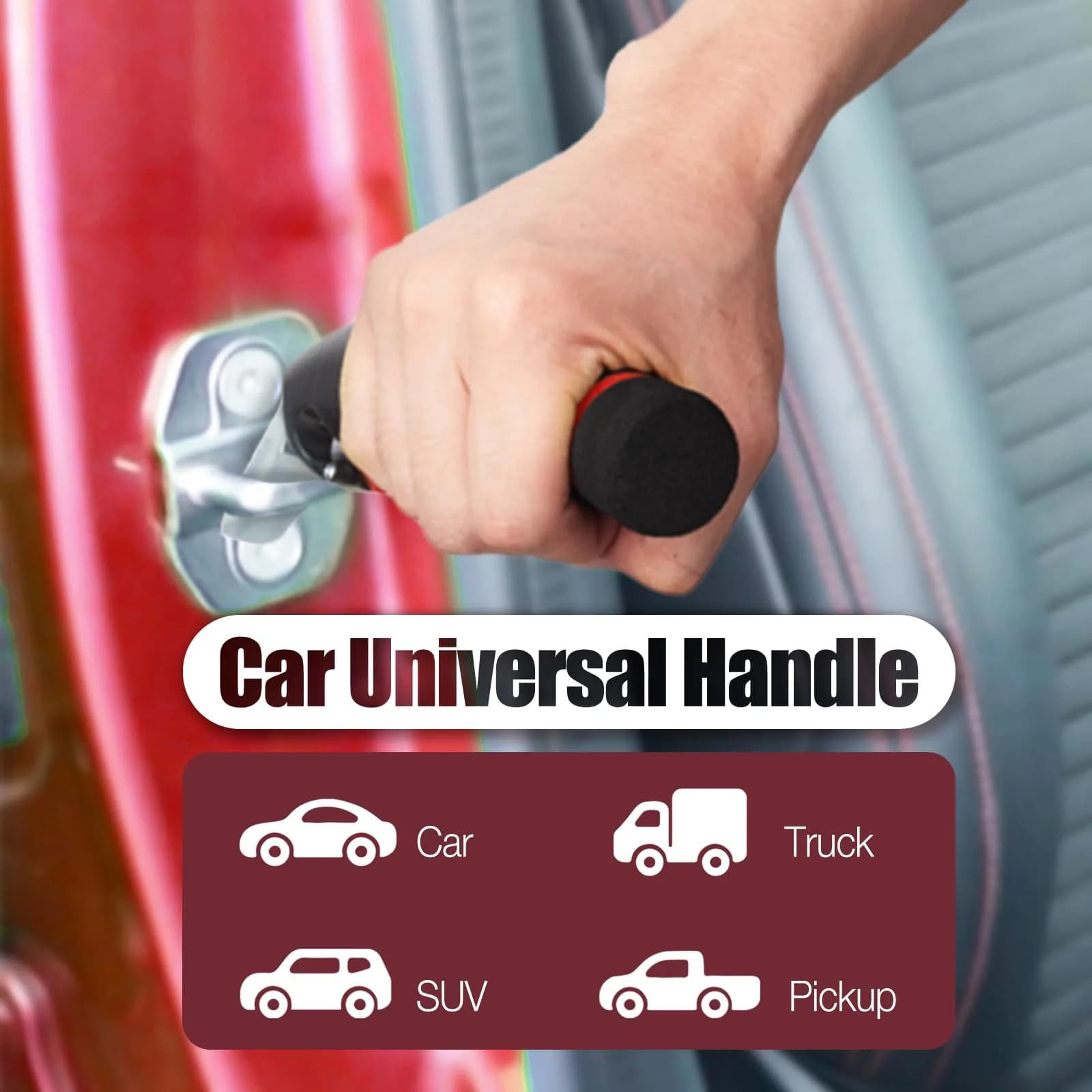 KOUNATSURI Car Door Handle for Elderly Red | 163g (5.75oz) Assist Support Bar - view 8