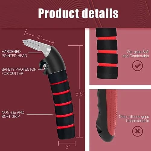 KOUNATSURI Car Door Handle for Elderly Red | 163g (5.75oz) Assist Support Bar thumbnail 3