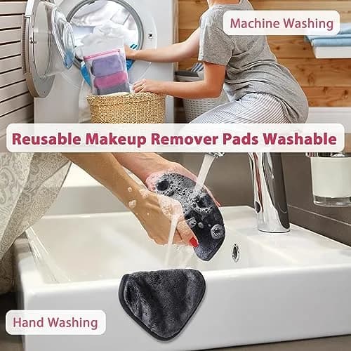 Natwag Reusable Microfiber Makeup Remover Cloths 6" x 6" (12 Pack, Mix Color) | Gentle Face Washcloths for Sensitive Skin thumbnail 7