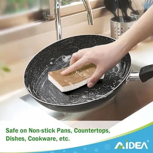 AIDEA Natural Cellulose & Sisal Sponges 12-Pack | Gentle, Non-Scratch Cleaning for Cookware & Surfaces thumbnail 7