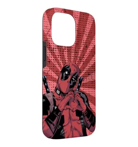Marvel Deadpool Comic Heart Hands Case for iPhone 14 Pro Max | Shock-Resistant Polycarbonate & TPU thumbnail 3