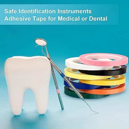 Frienda 8 Rolls Colors Autoclave Tape Surgical Instrument Tapes | High Temp, Steam Cleanable, Classify & Identify thumbnail 5