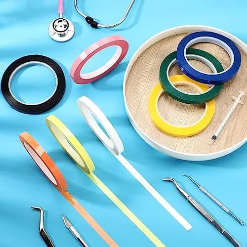 Frienda 8 Rolls Colors Autoclave Tape Surgical Instrument Tapes | High Temp, Steam Cleanable, Classify & Identify thumbnail 6