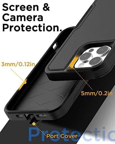 AICase iPhone 15 Pro Max Case with Glass Screen Protector & Camera Lens | Heavy Duty Drop Protection thumbnail 6