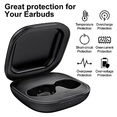 leQuiven Wireless Charging Case for Beats Fit Pro, Black | 700mAh Battery, Bluetooth Pairing thumbnail 6