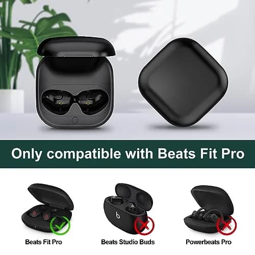 leQuiven Wireless Charging Case for Beats Fit Pro, Black | 700mAh Battery, Bluetooth Pairing thumbnail 2