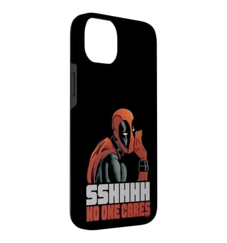 Marvel Deadpool Sshhhh No One Cares Case for iPhone 14 Plus | Heavy Duty Polycarbonate & TPU thumbnail 3
