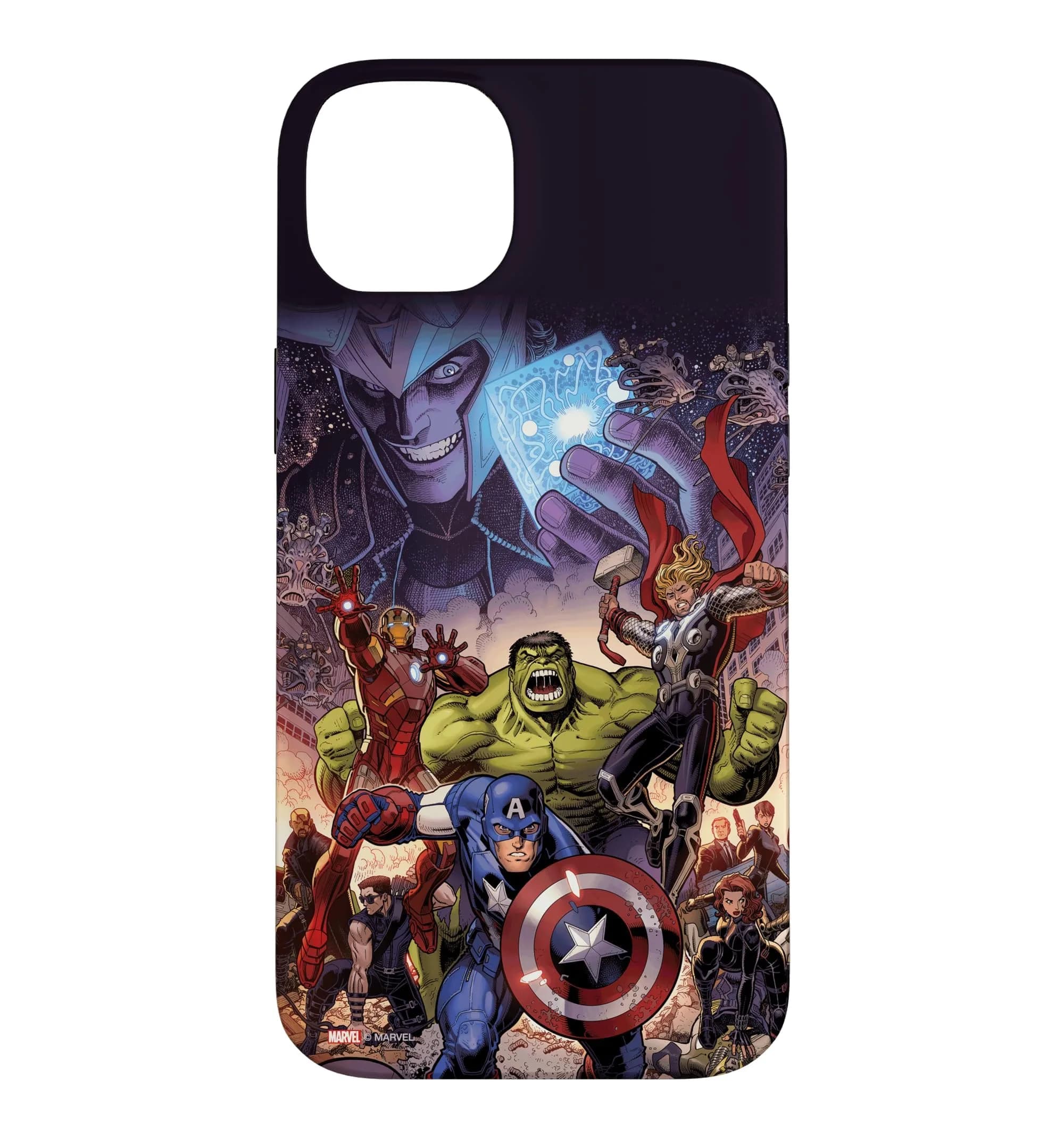 Marvel The Avengers Infinity Saga Comic Cover Case for iPhone 14 Plus | Marvel Super Hero Phone Cover with Drop Protection