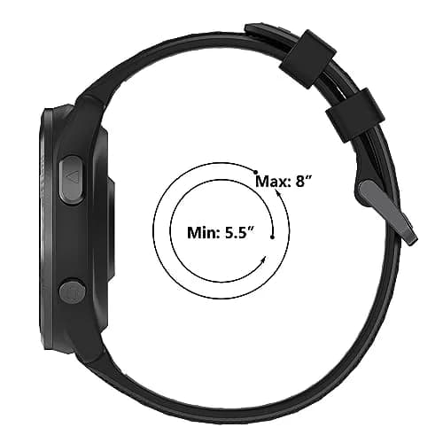 TopPerfekt Silicone Watch Band for Garmin Forerunner 965, 955, 935, 22mm | Navy-White thumbnail 3