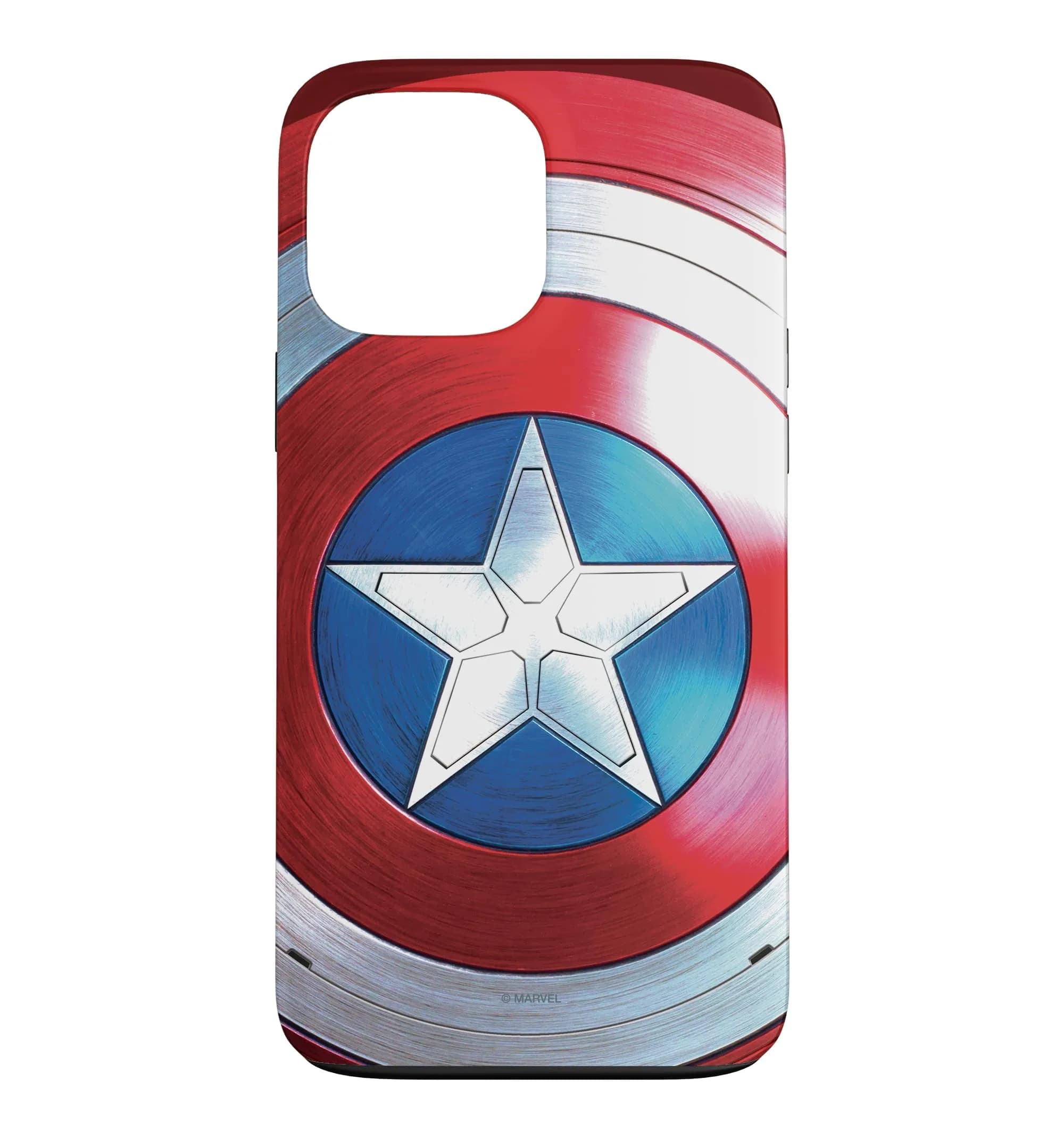Marvel The Falcon and The Winter Soldier Captain America Shield Case for iPhone 13 Pro Max | Official Marvel Merchandise — Red, White, Blue