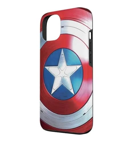 Marvel The Falcon and The Winter Soldier Captain America Shield Case for iPhone 13 | Durable Polycarbonate & TPU thumbnail 2